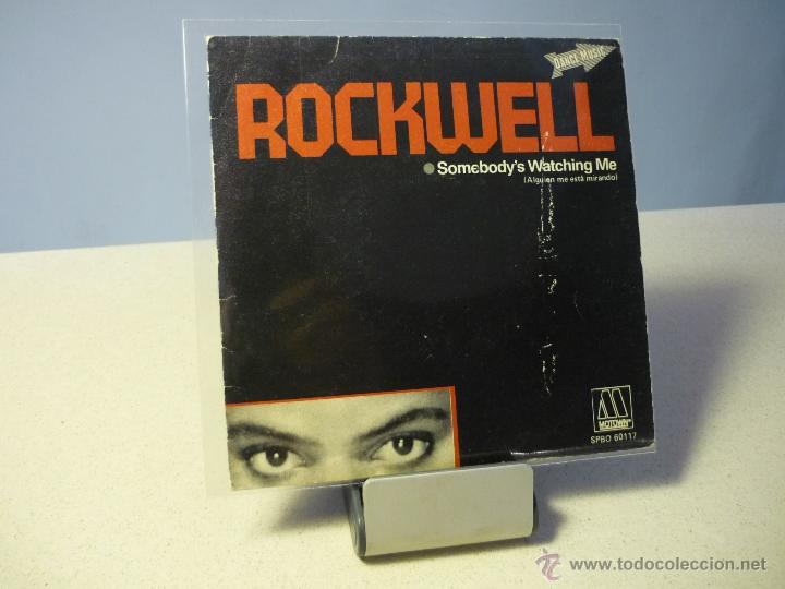 Discos de vinilo: ROCKWELL MICHAEL JACKSON SOMEBODYS WATCHING ME SINGLE - Foto 1