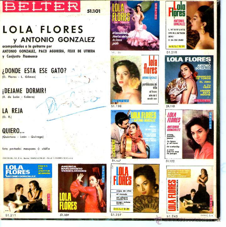 Discos de vinilo: LOLA FLORES Y ANTONIO GONZALEZ - Foto 2