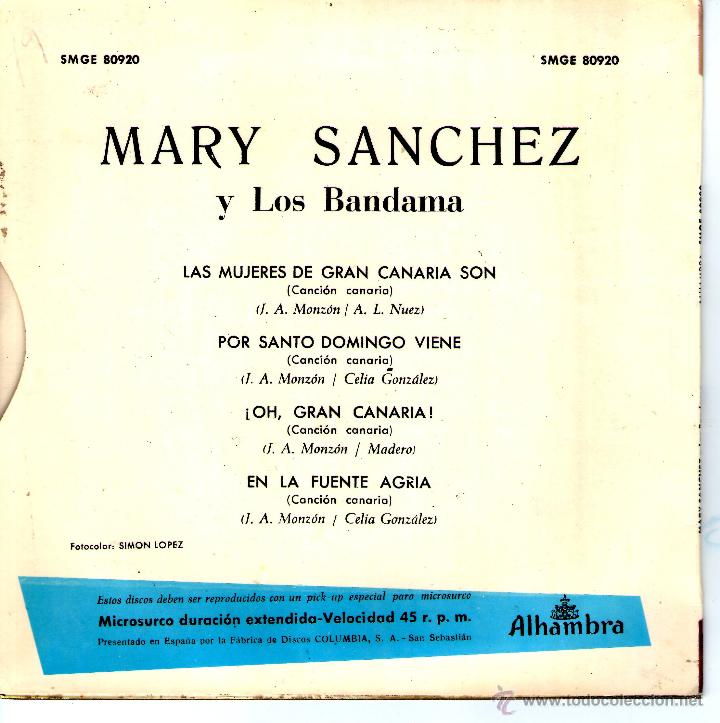 Discos de vinilo: MARY SANCHEZ Y LOS BANDAMA - Foto 2