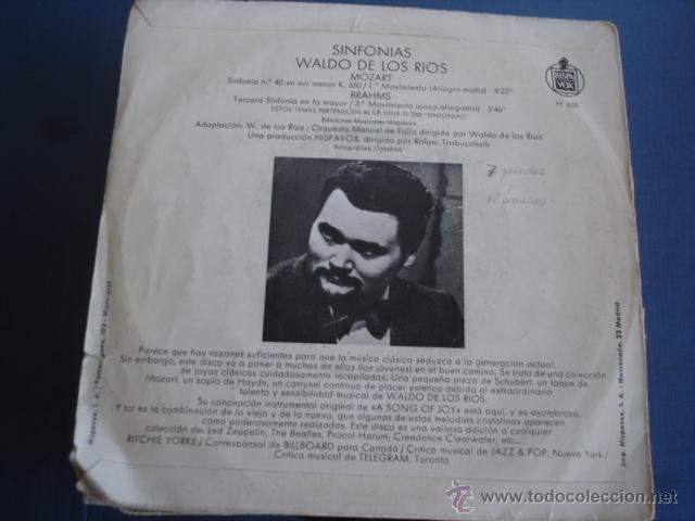 Discos de vinilo: WALDO DE LOS RIOS  SINFONIAS - Foto 2