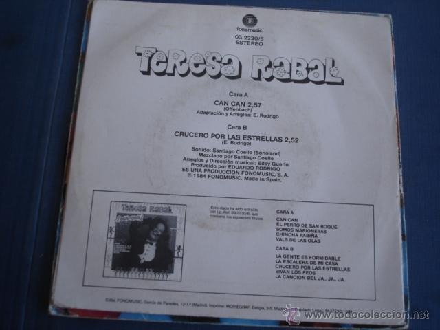 Discos de vinilo: TERESA RABAL CAN CAN - Foto 2