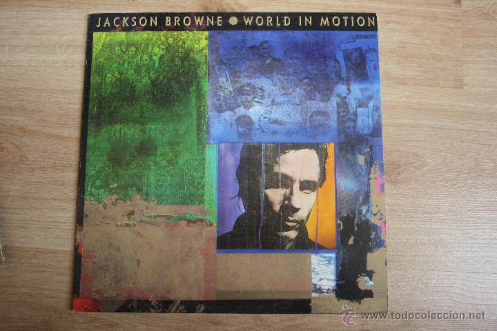 Discos de vinilo: JACKSON BROWNE, WORLD IN MOTION, LP - Foto 1