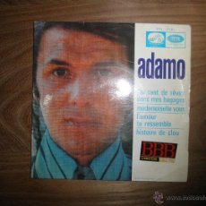 Discos de vinilo: ADAMO. J´AI TANT DE REVES DANS MES BAGAGES + 3. EP. LA VOZ DE SU AMO 1968. Lote 41216924