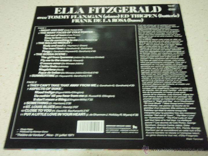Discos de vinilo: Ella Fitzgerald ?&ndash; Ella &Agrave; Nice GERMANY 1983 PABLO LIVE - Foto 2