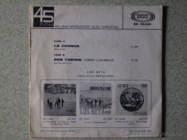 Discos de vinilo: LOS BETA...LA CHUNGA + 1 - Foto 2