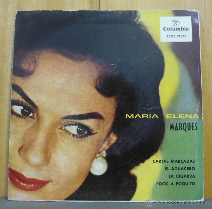 Disques de vinyle: MAR&Iacute;A ELENA MARQUES - CARTAS MARCADAS +3 - EP COLUMBIA 1960 - FI