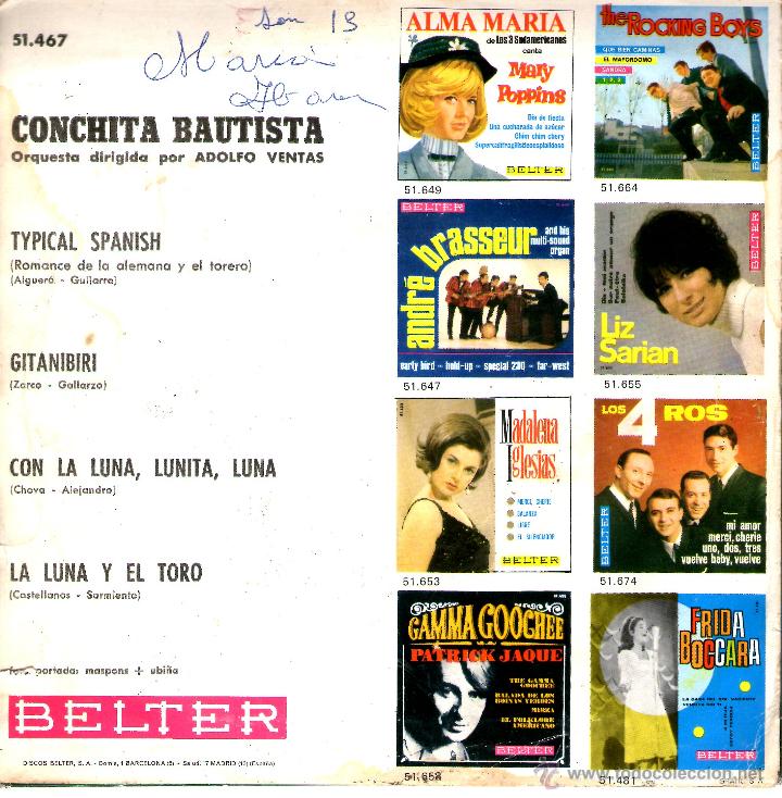 Discos de vinilo: CONCHITA BAUTISTA - Foto 2