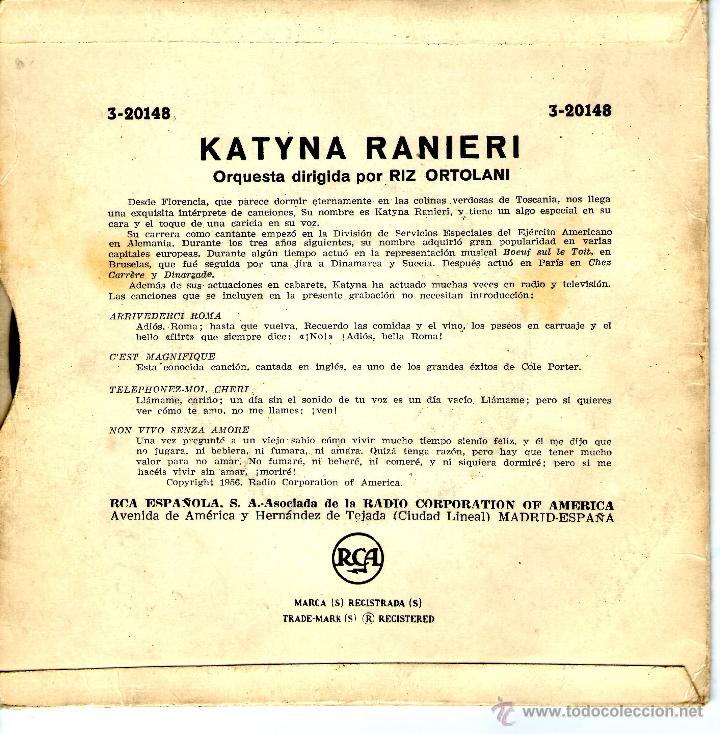 Discos de vinilo: KATYNA RANIERI ARRIVEDERCI ROMA - Foto 2