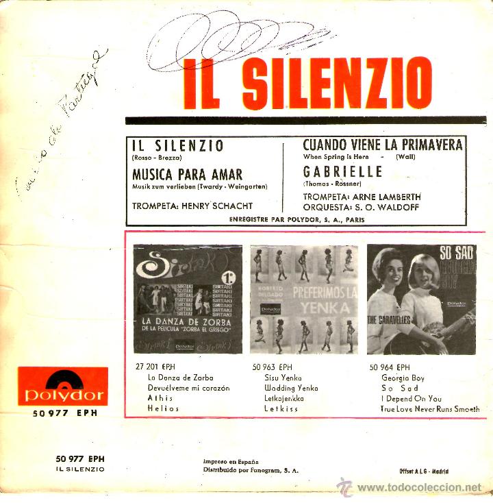 Discos de vinilo: Il silenzio, Schacht - Foto 2