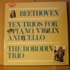 Discos de vinilo: THE BORODIN TRIO - BEETHOVEN: TEN TRIOS FOR PIANO, VIOLIN AND CELLO - CHANDOS DBRD 4004 - 1987. Lote 41275216