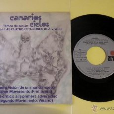 Discos de vinilo: CANARIOS (PRIMERA VISION DE UN MUNDO NUEVO) SINGLE 45 R.P.M.. Lote 41280610