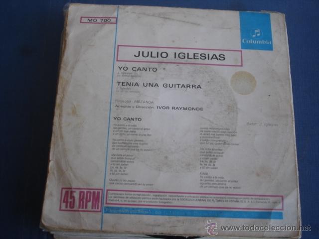 Discos de vinilo: JULIO IGLESIAS YO CANTO - Foto 2