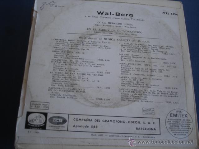 Discos de vinilo: WAL-BERG  EN UN MERCADO PERSA - Foto 2