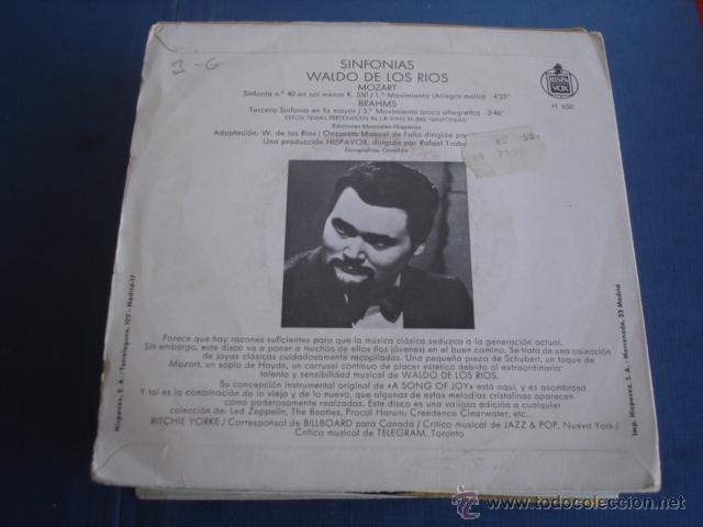 Discos de vinilo: WALDO DE LOS RIOS  SINFONIAS - Foto 2