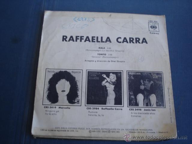 Discos de vinilo: RAFFAELLA CARRA  MALE - Foto 2