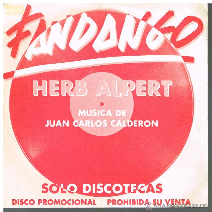 Discos de vinilo: Herb Alpert - Fandango - Single 1982 - Promo - Foto 1