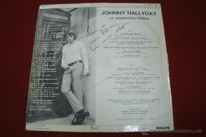 Discos de vinilo: JOHNNY HALLYDAY - LA GENERATION PERDUE 1966 PHILIPS - FRANCIA - RARO - Foto 3