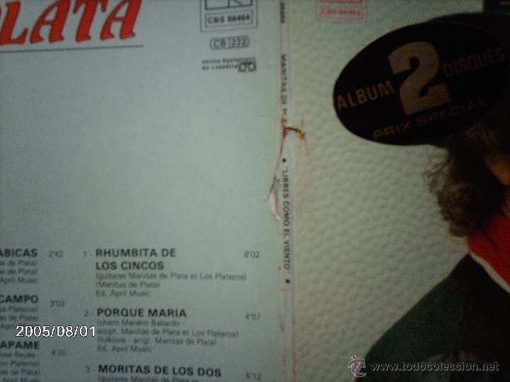Discos de vinilo: manitas de plata - libres como el viento - Foto 2