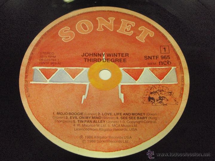 Discos de vinilo: Johnny Winter &lrm;&ndash; 3rd Degree Holanda,1986 Sonet* - Foto 5