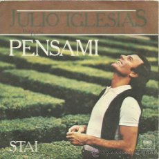 Discos de vinilo: JULIO IGLESIAS SINGLE SELLO CBS EDITADO EN ITALIA AÑO 1978. Lote 41357150