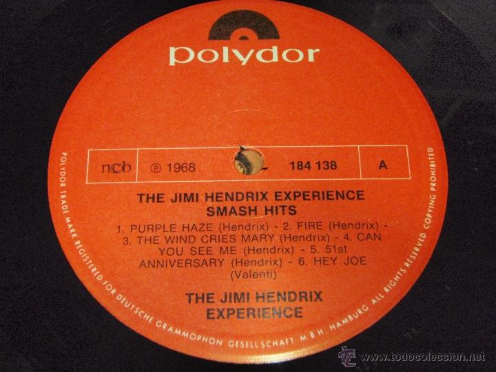 Discos de vinilo: Jimi Hendrix Experience &ndash; Smash Hits, Scandinavia 1978 Polydor* - Foto 4