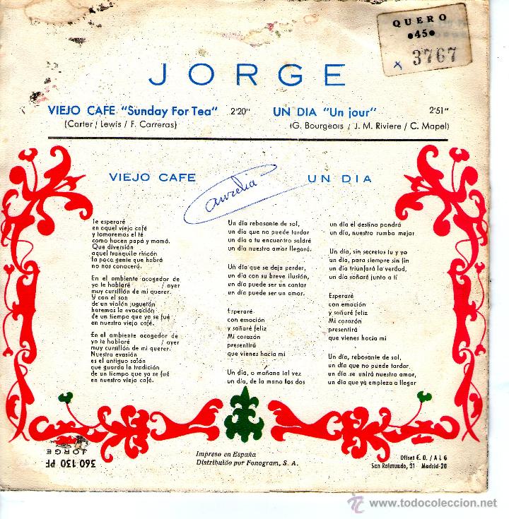 Discos de vinilo: JORGE VIEJO CAFE - Foto 2