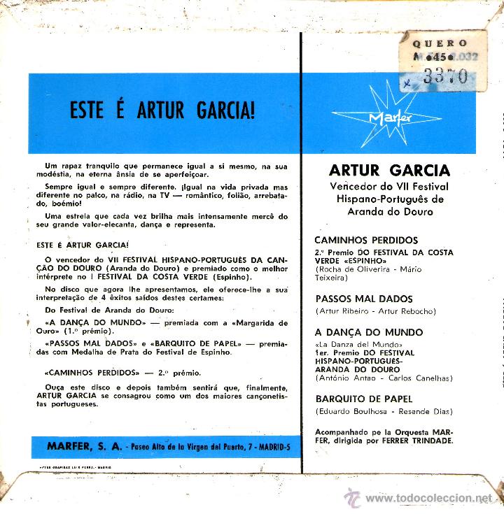 Discos de vinilo: ARTUR GARCIA - Foto 2