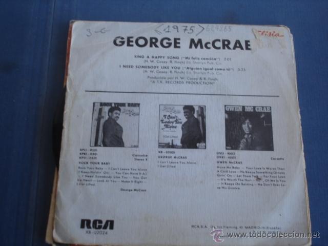 Discos de vinilo: GEORGE MCCRAE  SING A HAPPY SONG - Foto 2