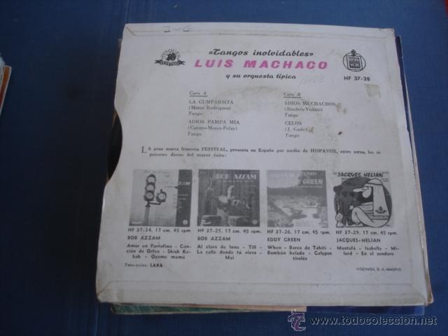 Discos de vinilo: LUIS MACHACO  TANGOS INOLVIDABLES - Foto 2