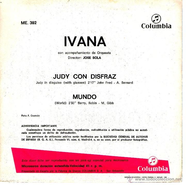 Discos de vinilo: IVANA JUDY CON DISFRAZ - PROMO - Foto 2