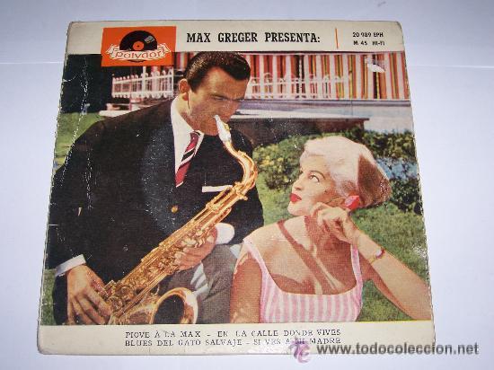 Discos de vinilo: MAX GREGER...PIOVE A LA MAX...EP...1959...(VG++/EX) - Foto 1