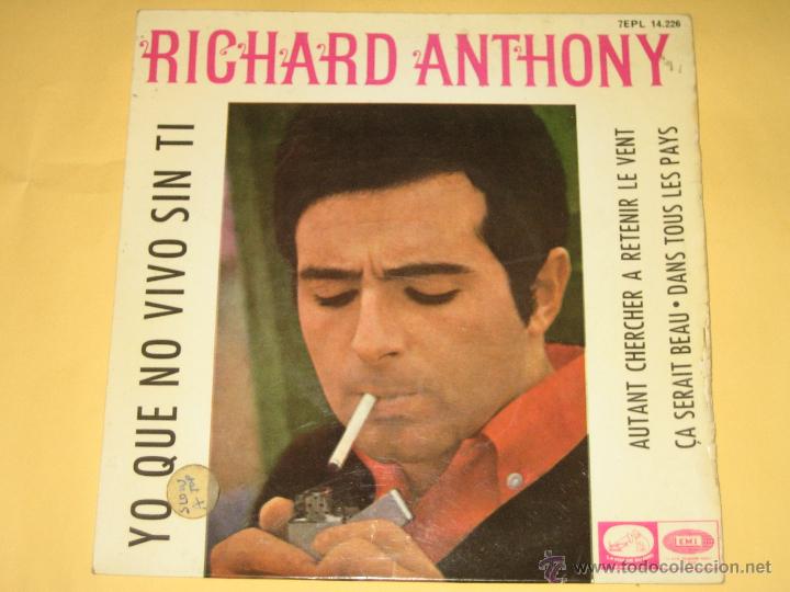 Discos de vinilo: RICHARD ANTHONY - ED. ESPA&Ntilde;OLA 1966 - Foto 1