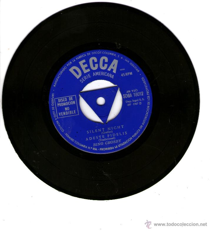 Discos de vinilo: BING CROSBY - SILENT NIGHT - DECCA - Foto 3