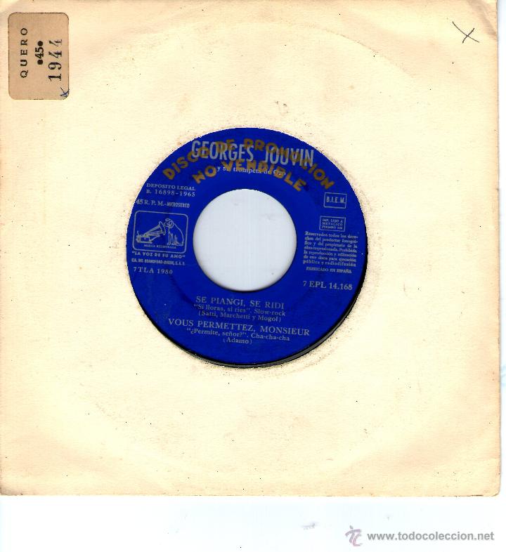 Discos de vinilo: GEORGES JOUVIN EP PROMO - Foto 3