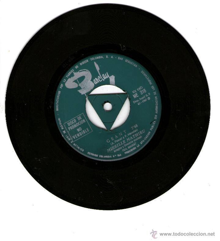 Discos de vinilo: MIREILLE MATHIEU ALORS NOUX DEUX  PROMO - Foto 2