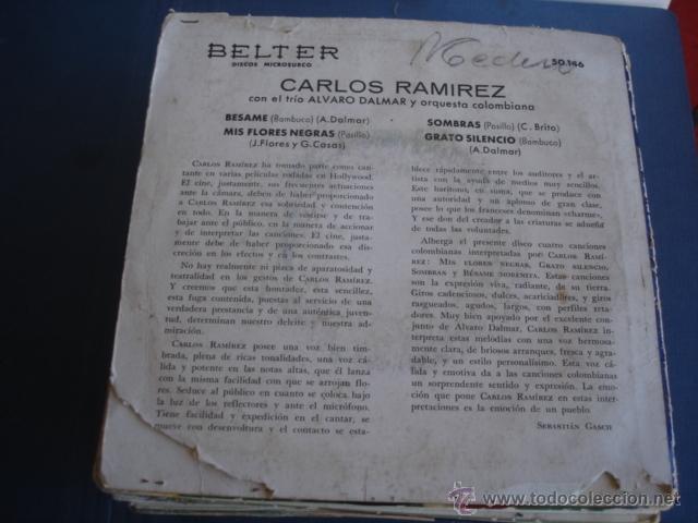 Discos de vinilo: CARLOS RAMIREZ CANTA - Foto 2