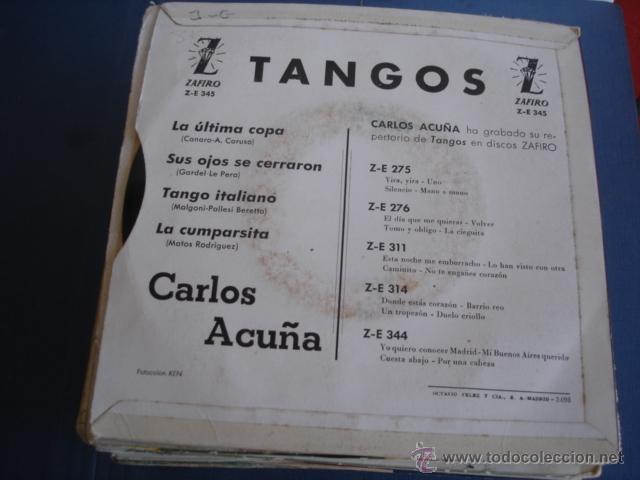 Discos de vinilo: CARLOS ACU&Ntilde;A LA ULTIMA COPA - Foto 2