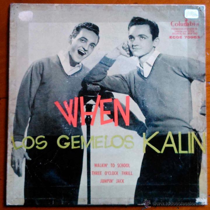Discos de vinilo: LOS GEMELOS KALIN - WHEN, WALKIN TO SCHOOL, THREE OCLOCK THRILL... EP CON TRI&Aacute;NGULO INTERIOR - Foto 1