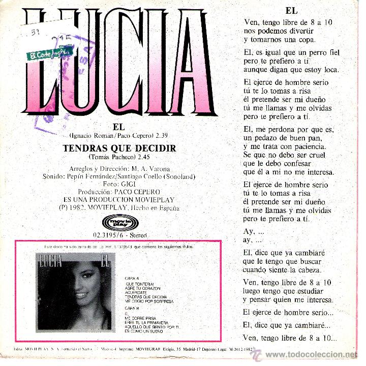 Discos de vinilo: LUCIA EL - Foto 2