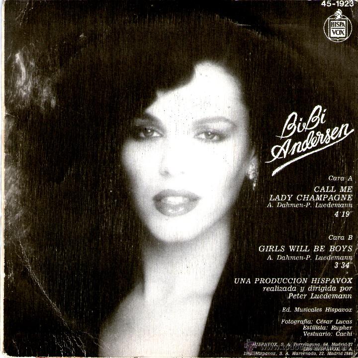 Discos de vinilo: BIBI ANDERSEN - CALL ME LADY CHAMPAGNE - Foto 2