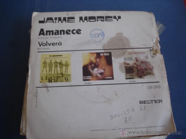 Discos de vinilo: JAIME MOREY  AMANECE - Foto 2