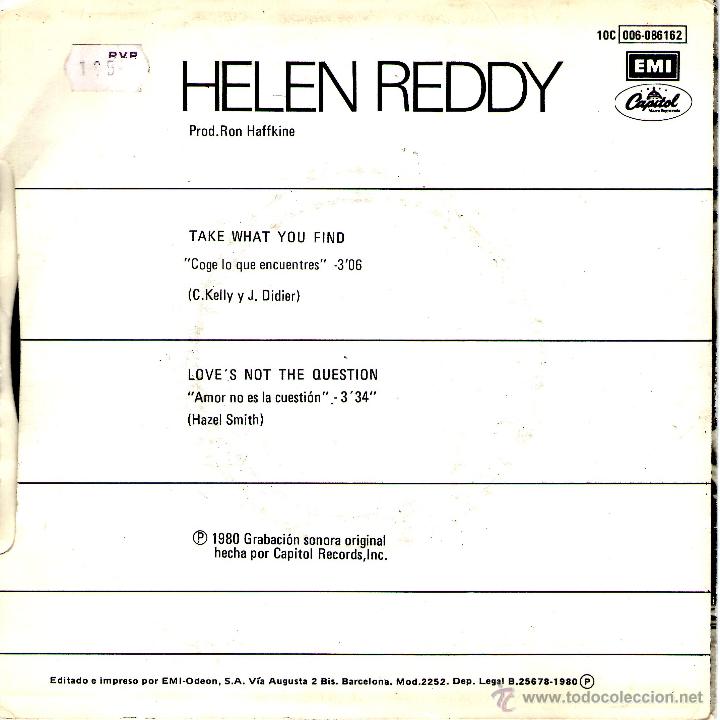 Discos de vinilo: HELEN REDDY - TAKE WHAT YOU FIND - Foto 2