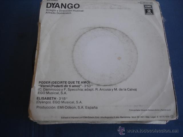 Discos de vinilo: DYANGO ( PODER DECIRTE QUE TE AMO) - Foto 2