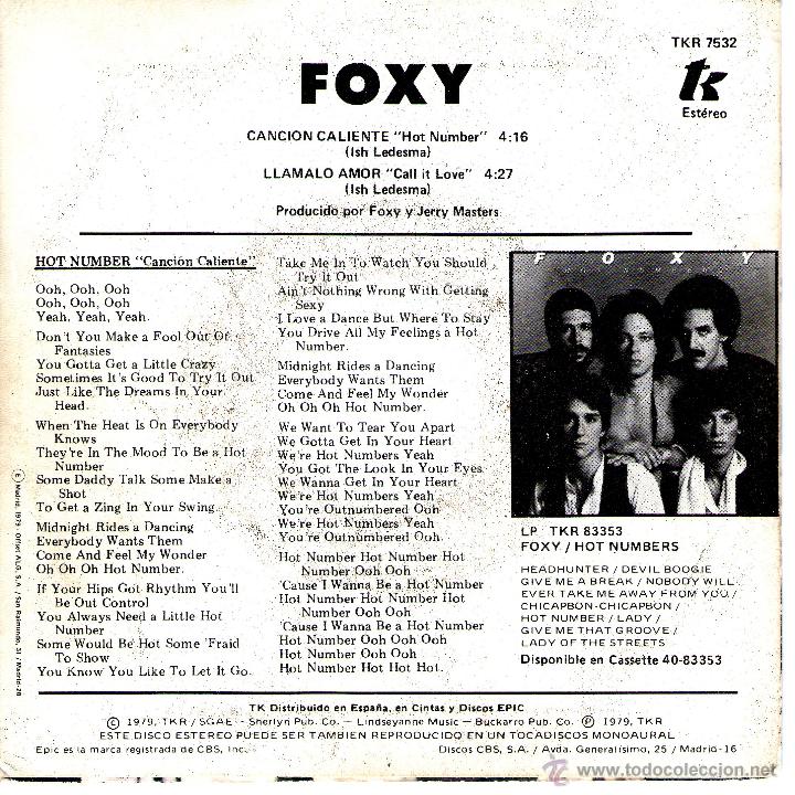 Discos de vinilo: FOXY CANCION CALIENTE - Foto 2