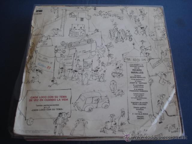 Discos de vinilo: JOAN MANUEL SERRAT CADA LOCO CON SU TEMA - Foto 2