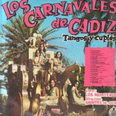 Disques de vinyle: LOS CARNAVALES DE CÁDIZ. TANGOS Y CUPLÉS. CORO: LOS MONTEROS D-C-155,2. Lote 41584881