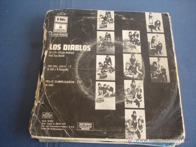 Discos de vinilo: LOS DIABLOS OH, OH, JULY - Foto 2