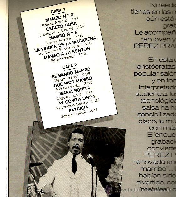 Discos de vinilo: LP PEREZ PRADO , EL REY DEL MAMBO : HOY - Foto 2