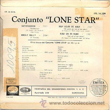 Discos de vinilo: Lone Star 7 EP Satisfaccion +3 spanish edit - Foto 2