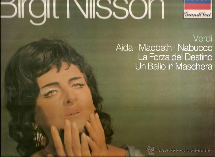 Discos de vinilo: LP BIRGIT NILSSON : DECCA & VERDI & AIDA & MACBETH & NABUCCO - Foto 1